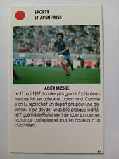 RARE MICHEL PLATINI France Card Star Soccer Football French Edition 1987 87 picture