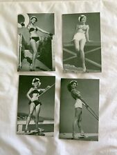 Vintage 1940's Mutoscope Arcade Pinup Cheesecake Lot Of 4 Cards Sailor Theme picture