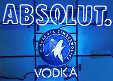 Absolut Vodka Minnesota Timberwolves Lamp Light Neon Sign 24