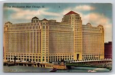 Merchandise Mart Chicago Illinois Vintage Linen Postcard picture