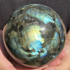 5.97LB Natural Labradorite Carved sphere quartz crystal Ball Reiki Healing 019 picture