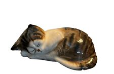 Vtg Royal Doulton Bone China Sleeping Tabby Kitten Figurine HN 2581 ~ Mint picture