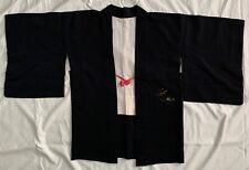 Japanese Handmade Black Silk Haori Jacket picture