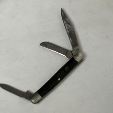 Vintage Parker Eagle USA Pocket Knife Stockman 3 Blade Wood Handle Single Pin VG picture