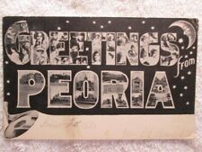Greetings From Peoria, Illinois Large Letter Undivided Back Postcard 1907 picture