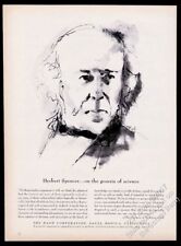 1958 Herbert Spencer portrait quote The Rand Corporation vintage print ad picture