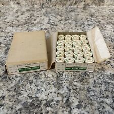 Vtg CLARK'S Two Cord Tru-Fit Ready Wound Bobbins Style L THREAD 93 Yards In Box picture