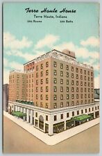 Terre Haute Indiana~Terre Haute House~250 Rooms and Baths~1940s Linen picture