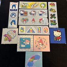 Mixed Lot Vintage SANRIO Sticker Strips & Squares - Rare picture