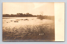 RPPC Unknown Lake View Fishing Spot Real Photo Postcard picture