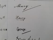 Prince George Henry Princess Mary Helena Cambridge Royalty Signed Royal Document picture