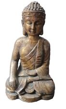 15 INCH MEDITATING BUDDHA GARDEN STATUE, ARTIFICIAL STONE, 10