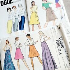 Vintage 60s 70s Skirt Patterns Waist 28 Vogue 1356 8451 8548 picture