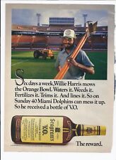 1985 Seagram's V.O. Scotch Canadian Whiskey Print Ad Vintage football 8.5
