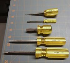 Vintage Fuller Screwdrivers And Awl USA 5 Piece picture