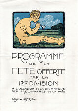 1919 program - Fête 12th Division - Chalons-sur-Marne (51) drawing RYDA picture