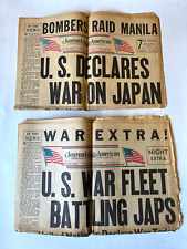 1941 DECEMBER 8 NEW YORK JOURNAL AMERICAN - Night Extra & Morning Editions (2) picture