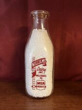 Williams Dairy Milk Bottle Red Pyro Label Wellsboro PA EXCELLENT picture
