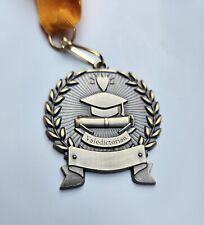 Valedictorian Award Medal w Gold Grosgrain Neck Ribbon School Graduation  picture