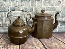 Antique Brass/Copper Gooseneck Teapot/Kettles Set of 2 Volund Hamar picture