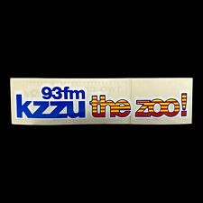 1988 VINTAGE 93 fm kzzu the zoo RADIO STATION BUMPER STICKER SPOKANE, WA picture