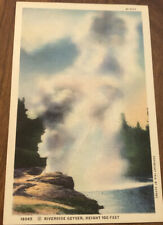 Riverside Geyser Upper Basin Yellowstone National Park Haynes C1916 Postcard picture