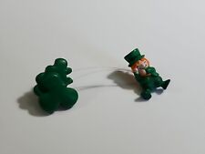 Leprechaun Holding Shamrock Balloons Lapel Pin St Patrick's Day Green Irish picture