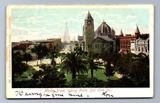 1907 MARKET STREET LOOKING NORTH, TOWER, SAN JOSE, CA, Grace Johnson Postcard P3 picture