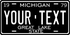 Michigan 1979 License Plate Personalized Custom Auto Bike Motorcycle Moped Tag picture