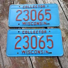 PAIR 1980 Wisconsin COLLECTOR License Plates - 