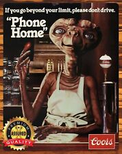 Coors Beer - E.T. Phone Home - Rare - Metal Sign 11 x 14 picture