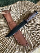 KA-BAR USMC Fighting Fixed Blade Knife  7in Blade And US Army Sheath picture