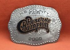 Vintage 2005 American County Fair Wages USA Cowboy Champion Trophy Belt Buckle picture