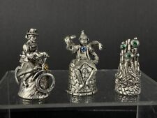 Wizard of Oz MISS GULCH Figurine Pewter Thimble COMSTOCK RARE Wicked Witch Jewel picture