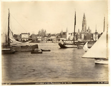 G.H. Belgium, Antwerp, Vintage Albumen Print City Panorama Albu Print picture