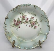 Antique O & EG Royal Austria 8” Bowl Floral Pattern Gold Accent picture