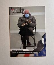 2021 Topps Now Bernie Sanders Inauguration Mittens Election Meme Card Politics picture