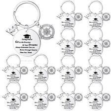 12 Pcs 2024 Graduation Compass Keychain Inspirational Gift with Motivational  picture