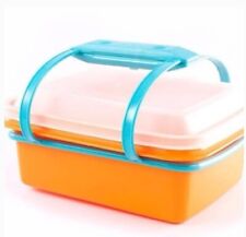 New Tupperware Mini Pak N Carry Lunch Box 1.2L / 5 Cup Mini Porta Lunch Orange picture