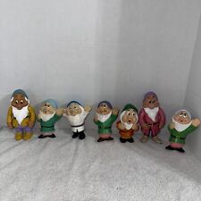 Lot of 7 Vintage Disney Snow White and The Seven Dwarfs Rubber/Plastic Figs 70’s picture