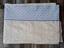 VTG Martha Stewart Flat Twin Sheet Gray Beige Floral 1988 Combed Cotton Blend picture