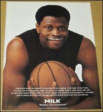 1996 Patrick Ewing Got Milk Mustache Print Ad Advertisement New York Knicks picture