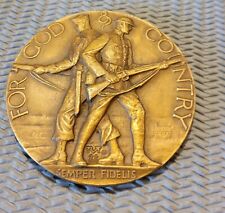 Vintage Bronze 1922 American Legion School Award For God & Country 3