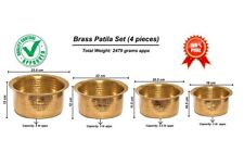 Heavy Bottom Brass Bhagona For Home Hotel & Restaurants, Milk Pot, Pack of 4 picture