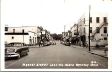 Postcard RPPC 1954 Waverly Ohio North Market Street Old Cars Signage D76 picture
