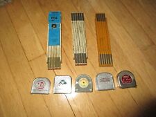 Vintage Carpenters Wooden Ruler Tape Measure Lot Lufkin Plibrico Lufkin Stanley picture