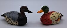2 Vintage Mini DUCK DECOY Pencil Sharpeners Hand Painted Hong Kong picture
