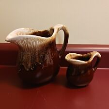 2 McCoy Brown Drip Pitchers, USA, Syrup / Creamer picture