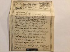 Ephemera Vintage V-Mail Letter mailed to Dequeen, Ark. June 21, 1944 Military picture