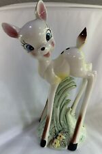 Vintage 1950's White Deer Fawn Long Legs Kitschy Figurine Ceramic Japan picture